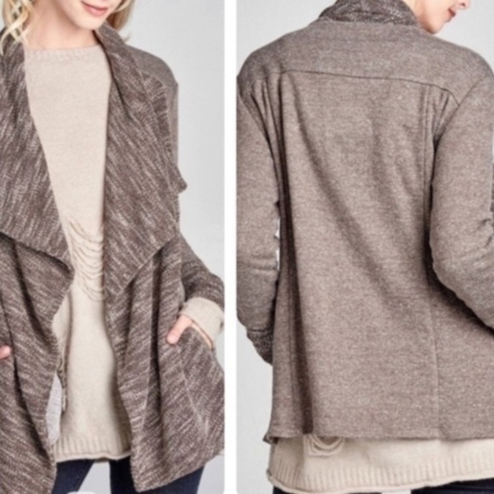 Two-Tone Contrast Cardigan BRAND NEW